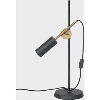 Konsthantverk Stav bordlampe sort/rå messing