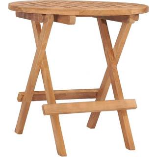 Foldbart Havebord 50X50X50 Cm Massivt Teaktræ - Rund