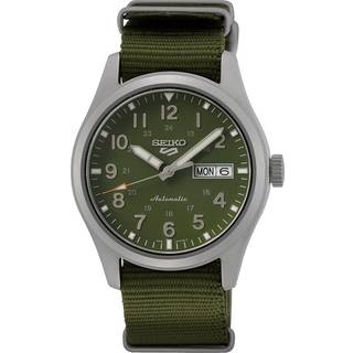 Seiko 5 Sports Field Military Watch Automatic Green Dial Green NATO Strap Men's Watch SRPG33K1