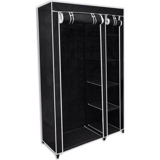 foldeklædeskab 110 x 45 x 175 cm sort