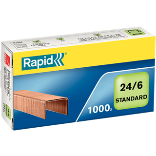 Rapid Hæfteklammer 24/6 kobber (1000)