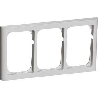 LK FUGA Softline 63 ramme 3x1½ modul - Vandret - Lysegrå