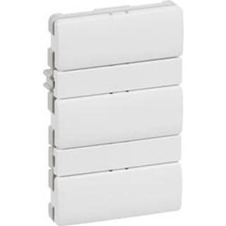 LK FUGA svagstrømstryk 6 slutte 1½ modul, hvid