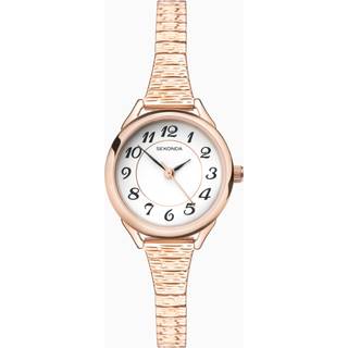 Sekonda Quartz White Dial Expanding Rose Gold PVD Bracelet Ladies Watch 2639