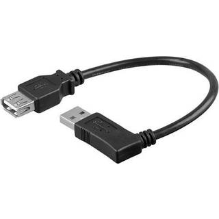 USB-A vinkel han til USB-A hun - 0.15 m