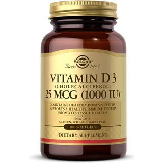 Vitamin D3-tyggetabletter, 25 mcg (jordbær- & banansmag) - 100 tyggetabletter