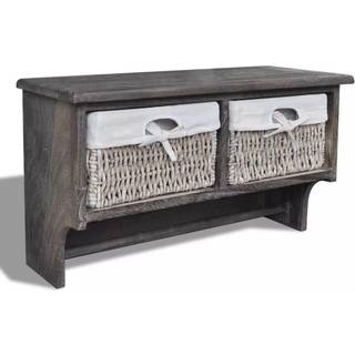 Væghylde 60X23,5X33 Cm Kejsertræ Hvid