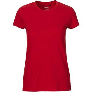 Neutral Dame Fitted T-Shirt Rød