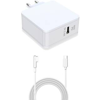 USB-C MagSafe 1 oplader Apple MacBook (60W, MagSafe 1) | Hvid