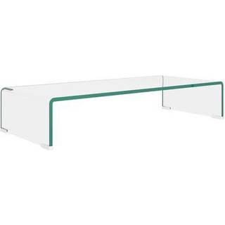 TV-stander/monitorstand klart glas 70x30x13 cm