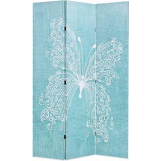 foldbar rumdeler 120 x 170 cm sommerfugl blå
