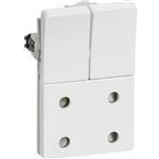 LK FUGA stikkontakt hvid 1½ mod. dobb. m/afbryd. u/jord 1017062483