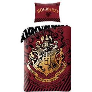 Harry Potter Hogwarts Sengetøj 2i1 Design 1 - 100 Procent Bomuld