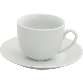 Café kaffekop med underkop 4 stk. | Hvid