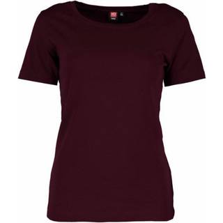 ID 0508 Interlock T-shirt dame Mørk bordeaux L