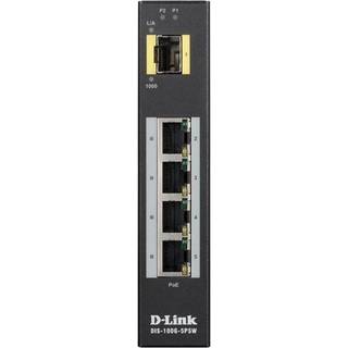 D-LINK Switch, 5-Ports, Gigabit, PoE, Plug and play, SFP, black
