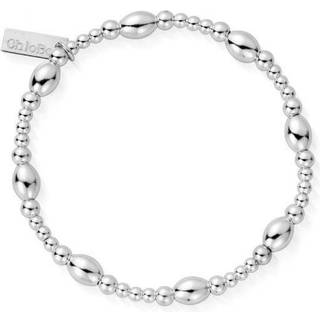 ChloBo Silver Cute Oval Bead Bracelet - Silver - 18cm