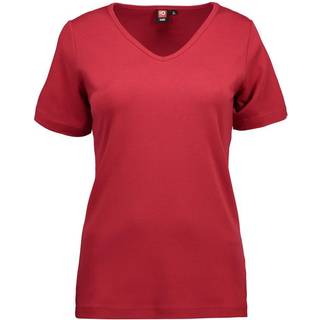 ID Feminin V-hals T-Shirt Rød