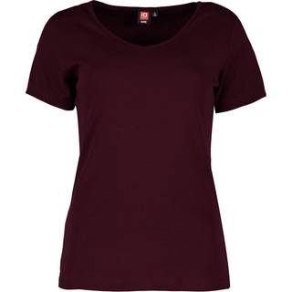 ID Interlock Dame T-shirt - Mørk Bordeaux - S