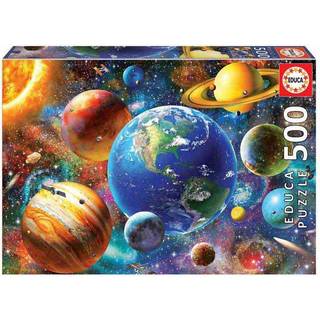 Puslespil m. 500 brikker - Solsystemet