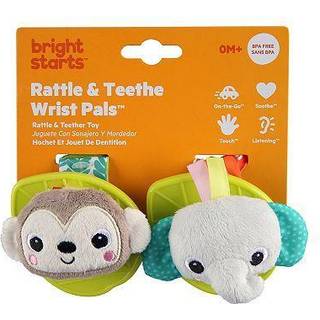 Bright Starts Bide-rangle-armbånd m, abe og elefant