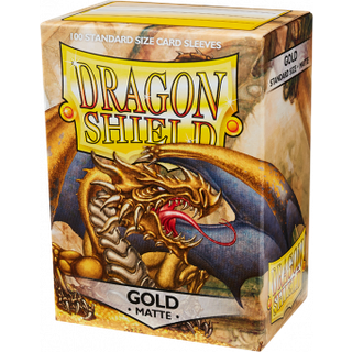 "Dragon Shield Standard Sleeves Matte (100) Gold"