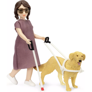 Lundby Dukke m. Blindestok & Hund