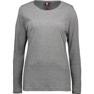 ID 0509 Interlock T-shirt l/æ dame Grå melange S