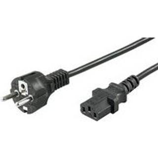 MicroConnect Apparat strømkabel med lige stik | sort (Schuko CEE7/7 | PRIS-MATCH