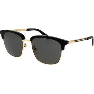 Gucci GG0697S 001 55 Solbriller Mænd Black - Gold - 55mm