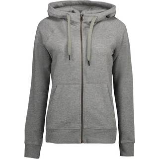 ID Klassisk Hoodie med m. Lynlås Dame Grå Melange
