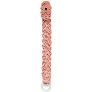 Sebra Hæklet suttekæde - blossom pink