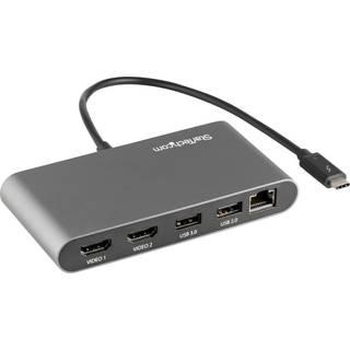 StarTech.com TB3DKM2HDL dockingstation Ledningsført Thunderbolt 3 Grå