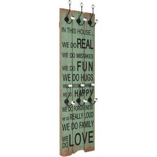 vægmonteret knagerække med 6 knager HAPPY LOVE 120 x 40 cm
