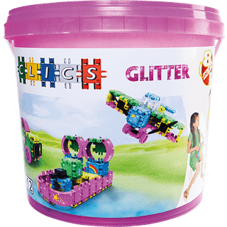 Clics Building Blocks - Glitter Construction Set 8in1