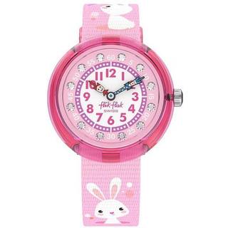 Flik Flak Mystical Woods So Cute Quartz Movement Pink Dial Textile Bracelet Girls Watch FBNP143