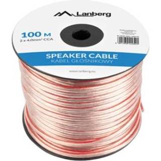 Lanberg Højttalerkabel 2x 4.0mm² (100 Meter) Transparent