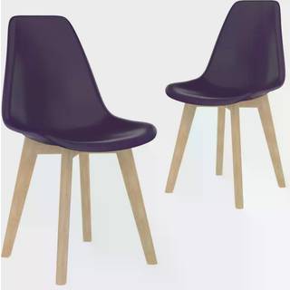 spisebordsstole 2 stk. plastik sort