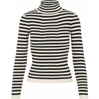 Pieces - Pccrista Ls O-Nech Knit Noos - Black With Birch