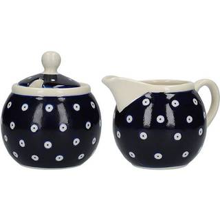 Sæt med sukkerskål og mælkekande, keramik – London Pottery