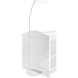 Pinolino Himmelstativ til vugge, Bedside Crib, babyseng, Metal/hvid lakeret