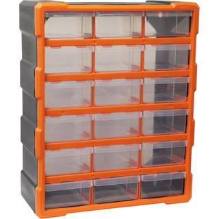 Boxer sortimentskasse med 18 skuffer, 47,5 x 38,5 x 18 cm