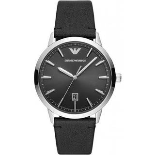 Emporio Armani Quartz Black Dial Leather Strap Men’s Watch AR11193
