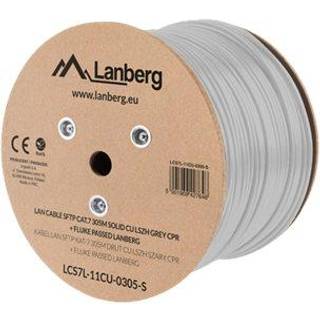 Lanberg 305 Meter Cat7 SFTP Solid CU LSZH Netværkskabel Grå CPR + Fluke Passed