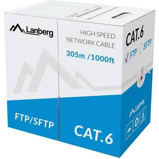 Lanberg 305 Meter Cat6 FTP Netværkskabel &amp; Installationkabel Grå