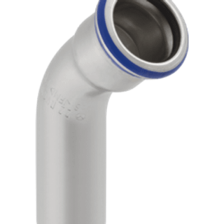 Geberit Mapress bøjning rustfri 45° 22 mm med nippel