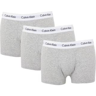 3 Pack Low Rise Trunks - Cotton Stretch - Grey - XS