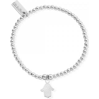 ChloBo Silver Cute Hamsa Hand Bracelet - Silver - 18cm