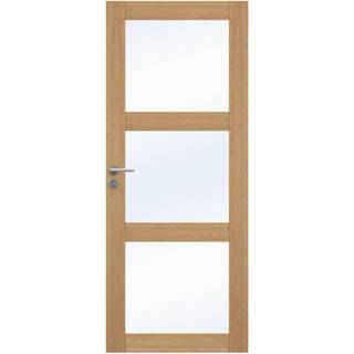 Fransk dør fra Swedoor, Unique GW03L, Lakeret eg, Advance-line, 82,5 X 204 - M9X21
