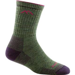 Darn Tough Women's Hiker Micro Crew Midweight Hiking Sock Cushion Moss Heather, 41-43